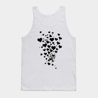 hearts romantic silhouette Tank Top